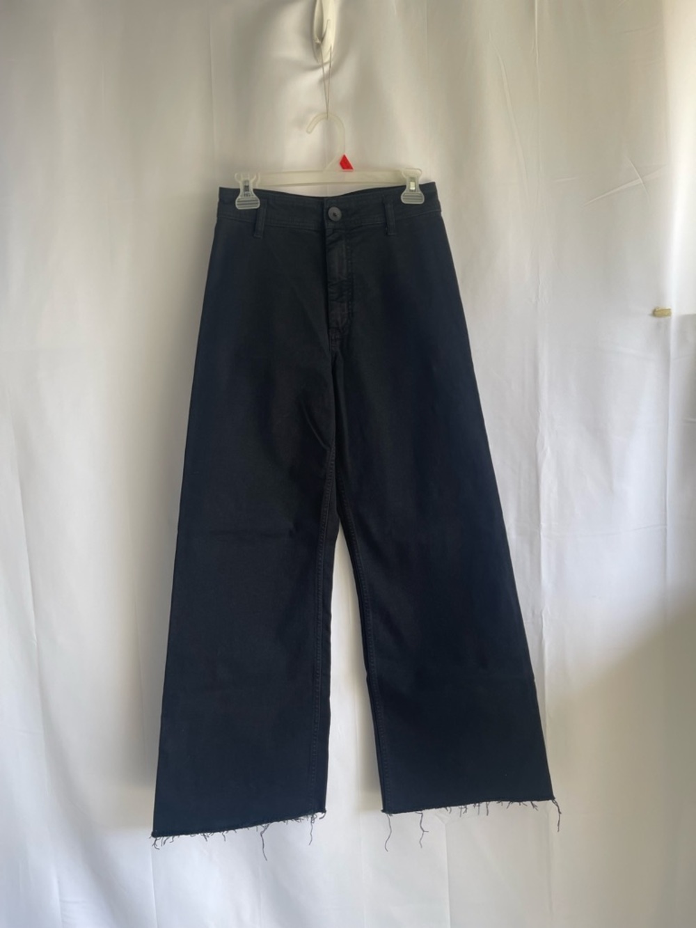 Zara Black Denim Wide-Leg Jeans